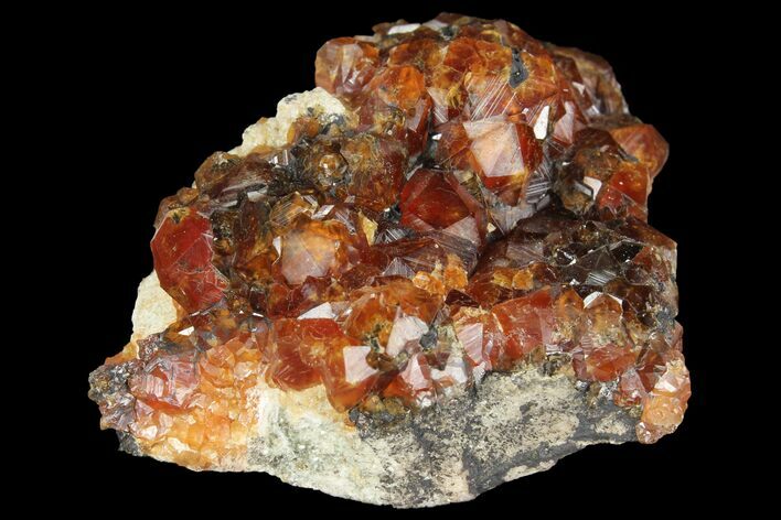 Spessartine Garnet Cluster on Feldspar - China #95180